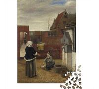 Johannes Vermeer Puzzle Legno Classici 1000 Pezzi, Rompicapo dipinto, arte Impegnativi Jigsaw Puzzles museo, Giocattolo Decompressivo Intellettuale Educativo 1000 Pcs