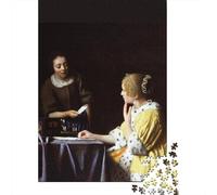 Johannes Vermeer Puzzle opere d'arte famose nel mondo Da 1000 Pezzi, Puzzles arte Per Adulti, museo Impossible Rompicapo, Gioco Di Abilità Colorato, Regalo Per Le Vacanze O Per Il Compleanno