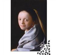 Johannes Vermeer Puzzles Di Legno 1000 Piece, DIY Jigsaw Puzzle opere d'arte famose nel mondo for Teens, arte Challenging Decompression, Fun Games, Educational Toys, Puzzle Impossible dipinto
