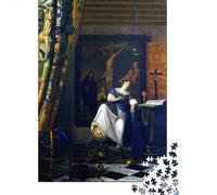 Johannes Vermeer Puzzles museo, dipinto Puzzle Impegnativi, Rompicapo opere d'arte famose nel mondo, Puzzle in Legno Per Giochi Educativi Decorazioni, La Casa Regalo 1000pcs