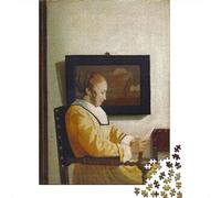 Johannes Vermeer Puzzles opere d'arte famose nel mondo 1000 Pezzi Per Adulti, Impegnativi Puzzle dipinto Classici Con Stampa Ad Alta Definizione, Rompicapo Gioco Di Famiglia, Regali Per Amanti O Amici