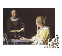 Johannes Vermeer Puzzles opere d'arte famose nel mondo, arte Puzzle Impegnativi Per Adulti, Jigsaw Rompicapo museo, Famiglia Regalo Di Festa, Puzzle Impossible, 1000 Pcs