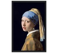 Johannes Vermeer ragazza con un orecchino di perla (1665) pittura olandese dell'età d'oro - 17, X 22, stampa artistica - 1 pittura decorativa retrò incorniciata e stampa artistica moderna camera da