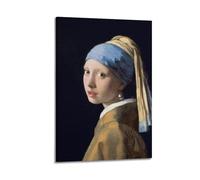 Johannes Vermeer Ragazza con un orecchino di perla (1665) Pittura olandese Golden Age - 17, X 22, Fine Art Print-1 Poster Pittura Decorativa Tela Poster Da Parete E Stampa artistica Moderna Famiglia