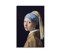 Johannes Vermeer Ragazza con un orecchino di perla (1665) Pittura olandese Golden Age - 17, X 22, Fine Art Print-1 Poster Pittura Decorativa Tela Poster Da Parete E Stampa artistica Moderna Famiglia