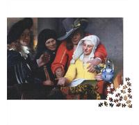 Johannes Vermeer Rompicapo 1000 Pezzi, Puzzle opere d'arte famose nel mondo Adulti, Puzzles museo Giochi Rilassamento E Intelligence, Per Puzzle Gioco Familiare, Regalo Per Amore E Amico