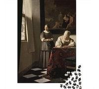 Johannes Vermeer Rompicapo Adulti, 1000 Pezzi Classici, Puzzles dipinto Giochi Rilassamento E Intelligence, Puzzle arte Per Gioco Familiare, Regalo Per Amore E Amico