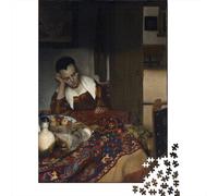 Johannes Vermeer Rompicapo in Legno Di Per Adulti, museo Puzzle Impegnativi Per Famiglia, Regalo Di Festa Da 1000 Pezzi Difficile, Puzzles dipinto Regali Di Divertente