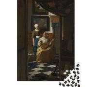 Johannes Vermeer Rompicapo,Puzzle opere d'arte famose nel mondo, Puzzles museo Per Adulti, Jigsaw Puzzles, Impegnativo Puzzle Di Legno arte, Stampa A Colori 1000 Pcs