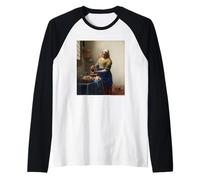Johannes Vermeer The Milkmaid Maglia con Maniche Raglan