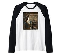 Johannes Vermeer The Music Lesson Maglia con Maniche Raglan