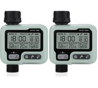 Johgee Irrigatore Giardino Timer per Irrigazione Giardino computer irrigazione IPX5 Timer automatico dell'acqua Facile Controlla (Confezione da 2)