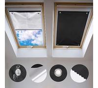 Johgee Tenda oscurante senza foratura, per finestre 76 x 78 cm, tenda oscurante termica con ventosa, protezione solare, tenda per finestra del tetto, camera da letto, giardino, auto
