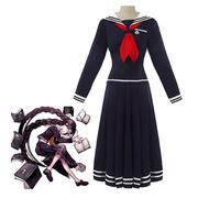 JOHLCR Costume Cosplay Anime Danganronpa Halloween Carnival Costume Cosplay Impostato con Accessori Rossi Personaggio Dell'anime Fukawa Tōko Costume Da Spettacolo Teatrale,Blu,M