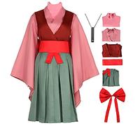 JOHLCR Costumi Hunter×Hunter Cosplay Anime Costume Outfits Kimono Set Completo La Festa di Carnevale di Halloween Si Veste per Adulti con Collana Personaggio Dell'anime Alluka Zoldyck,Rosa,XL