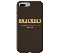 John 14:6 JESUS The Way, Truth, Life Crossword Puzzle Custodia per iPhone 7 Plus/8 Plus