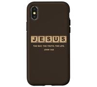 John 14:6 JESUS The Way, Truth, Life Crossword Puzzle Custodia per iPhone X/XS