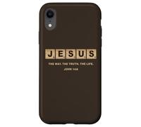 John 14:6 JESUS The Way, Truth, Life Crossword Puzzle Custodia per iPhone XR