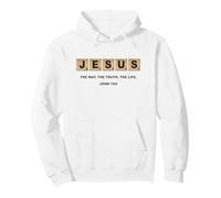 John 14:6 Jesus The Way, Truth, Life Crossword Puzzle Felpa con Cappuccio