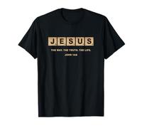 John 14:6 Jesus The Way, Truth, Life Crossword Puzzle Maglietta