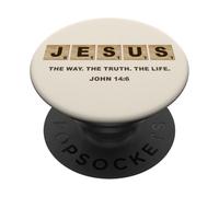 John 14:6 JESUS The Way, Truth, Life Crossword Puzzle PopSockets PopGrip Adesivo