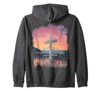 John 3:16 KJV Resurrection Sunday Cross of Jesus Grunge Felpa con Cappuccio