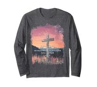 John 3:16 KJV Resurrection Sunday Cross of Jesus Grunge Maglia a Manica