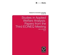 John A. Bishop Studies in Applied Welfare Analysis (Copertina rigida)