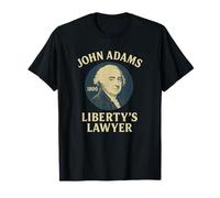 John Adams Liberty's Lawyer 1800 Padre fondatore Maglietta