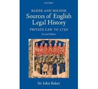 John Baker Baker and Milsom Sources of English Legal History (Copertina rigida)