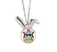 John & Barbuda - Collana con ciondolo a forma di coniglio, idea regalo