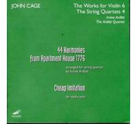 John Cage 44 Harmonies from Apartment House 1776 (The Arditti Quartet) (CD)