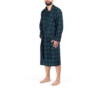 John Christian Vestaglia leggera da uomo in cotone spazzolato a quadri verde e blu navy, M
