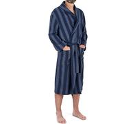 John Christian Vestaglia leggera da uomo in cotone spazzolato, righe blu, M
