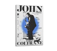 John Coltrane - Poster da parete su tela, motivo: musica e film, decorazione per soggiorno e camera da letto, 20 x 30 cm, con cornice