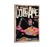 John Coltrane - Poster da parete su tela, motivo: musica e film, decorazione per soggiorno e camera da letto, 20 x 30 cm, con cornice