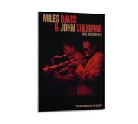 John Coltrane - Poster da parete su tela, motivo: musica e film, decorazione per soggiorno e camera da letto, 20 x 30 cm, con cornice