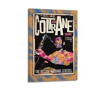 John Coltrane - Poster da parete su tela, motivo: musica e film, decorazione per soggiorno e camera da letto, 50 x 75 cm, con cornice