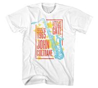 John Coltrane Poster Star T-Shirt Manica Corta Bianco 100% Cotone