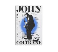 John ColtranePoster da parete su tela, motivo: musica e film, decorazione estetica per soggiorno e camera da letto, 20 x 30 cm, senza cornice