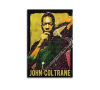 John ColtranePoster da parete su tela, motivo: musica e film, decorazione per soggiorno e camera da letto, 50 x 75 cm, senza cornice