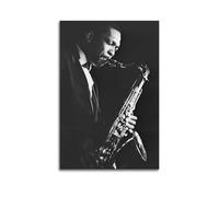 John ColtranePoster da parete su tela, motivo: musica e film, decorazione per soggiorno e camera da letto, 50 x 75 cm, senza cornice