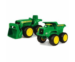 John Deere 15.2cm Sabbiera Set Con Camion Cassone Sabbia E Trattore Britains