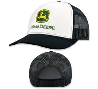 John Deere Berretto da Baseball e Cappello da Camionista 13083346Whbk con Ricamo Marchio Ywgr, Bianco/Nero, Taglia Unica