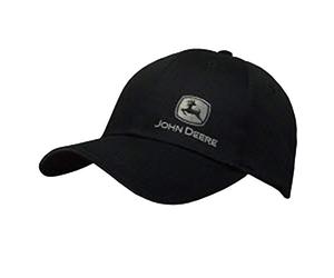 John Deere Black with Silver John Deere Logo Snapback Hat - 13080428BK00