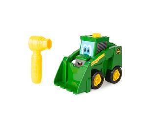 John Deere Build-A-Buddy - Set da gioco con minipala da 13 pezzi, giocattolo da asporto con strumento a cricchetto, ruote push-along, paletta da lavoro per motori fini e giochi fantasiosi, giocattolo
