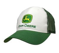 John Deere, cappellino da baseball con logo, da uomo, con rete sulla parte posteriore White Taglia unica