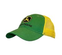 JOHN DEERE Cappellino per bambini in verde/giallo con retro in rete e logo JD, Verde/Giallo, Taglia unica