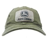 John Deere Cappello di Tela di Twill Verde Oliva Logo Patch, Oliva, Taglia Unica