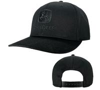 John Deere Cappello Snapback regolabile a 6 pannelli con logo ricamato, nero, Taglia unica